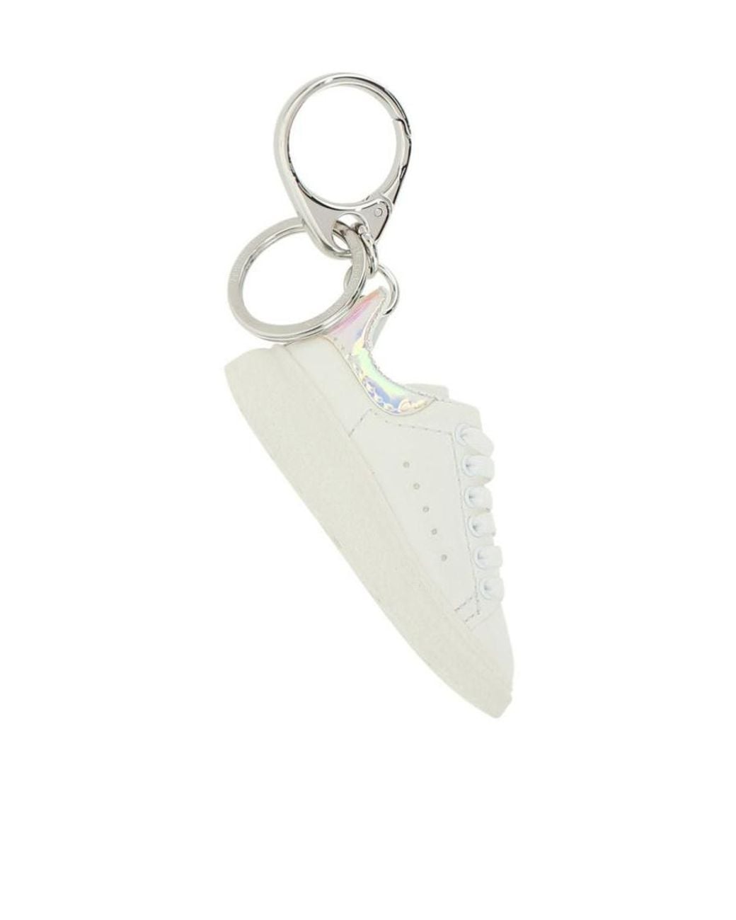 McQueen White Sneaker Charm Key Ring for men