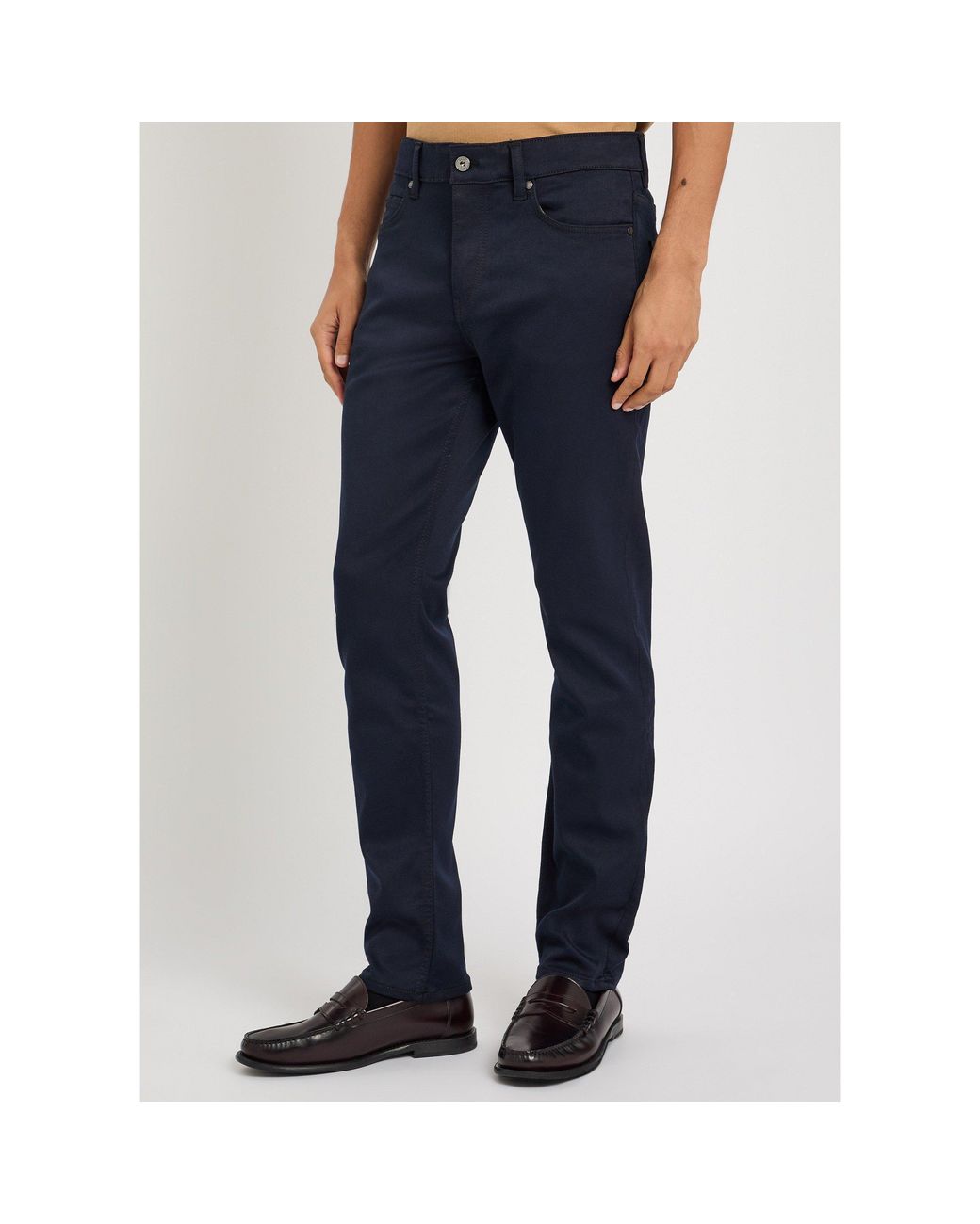 Boss Blue Casual Slim-Fit Trousers for men