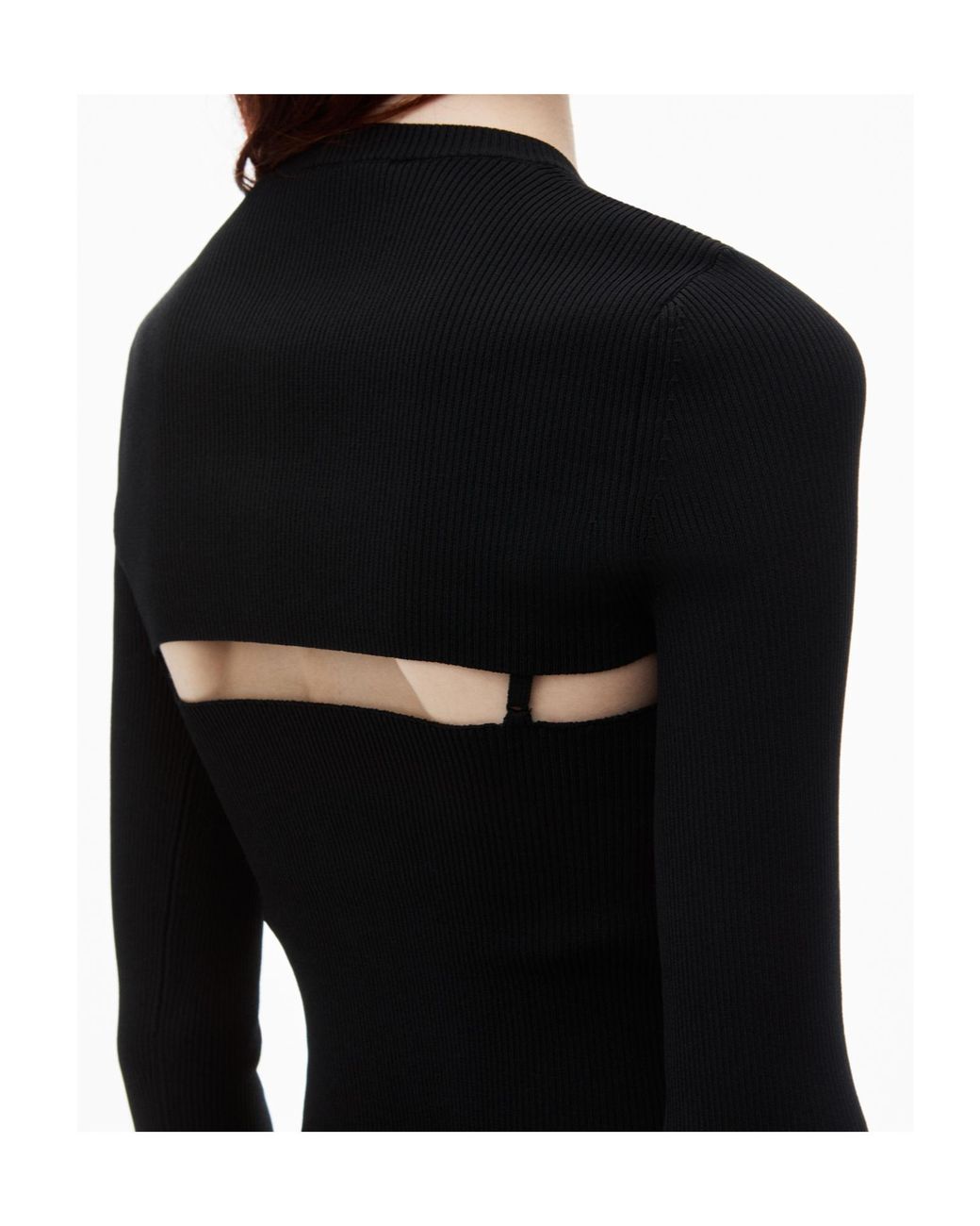 Alexander Wang Black Cropped Cardigan Twinset Dress