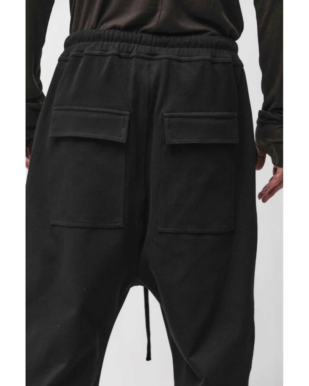 Thom Krom Black Drawstring Cargo Track Pants for men