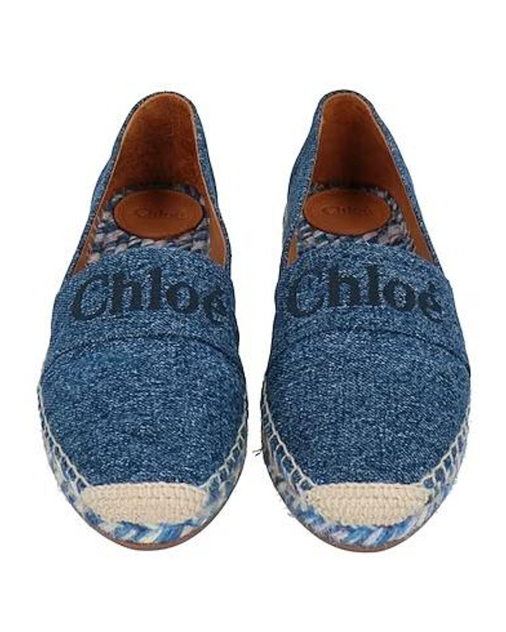 Chloé Blue Closed-Toe Espadrilles