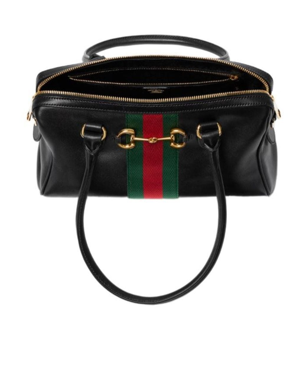 Gucci Black Borsetto Medium Boston Bag