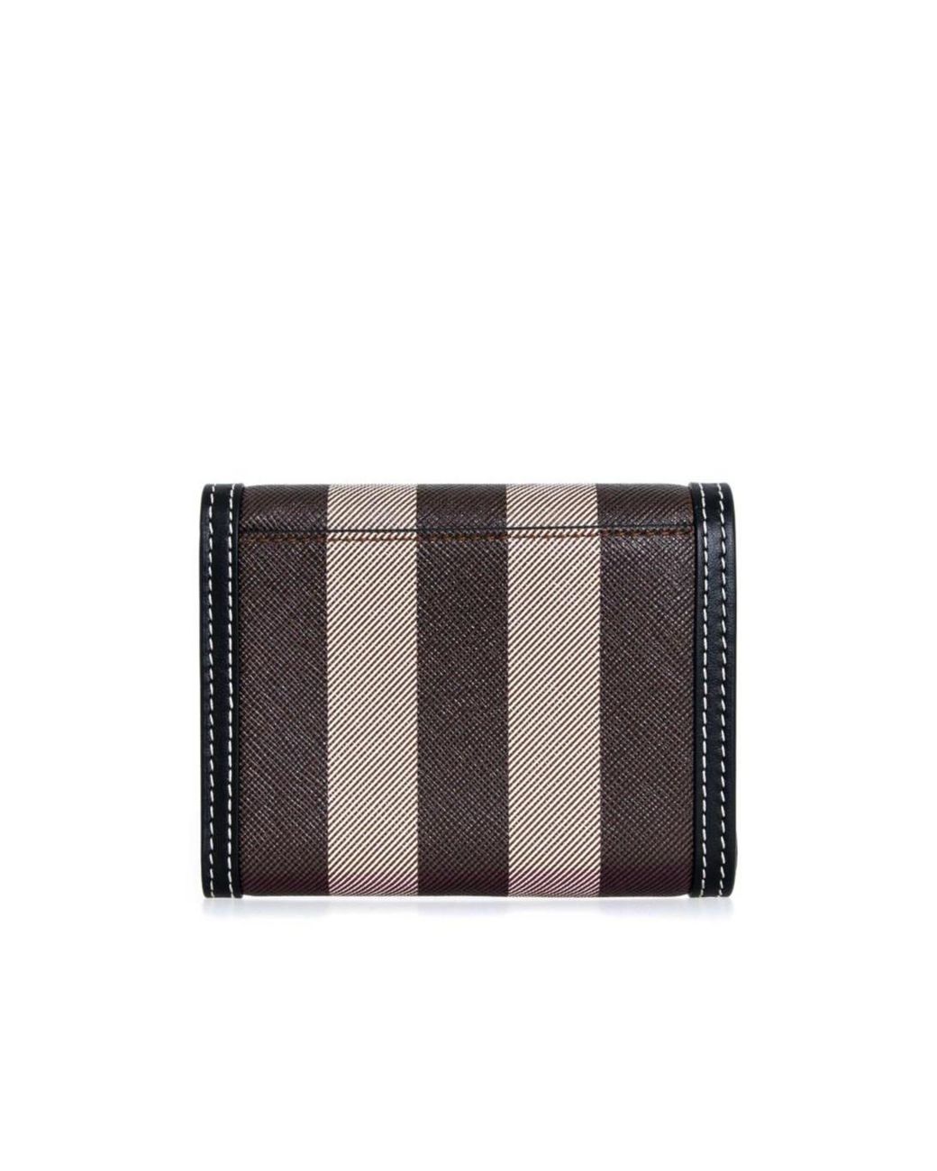 Burberry Black Checked Tri-Fold Wallet