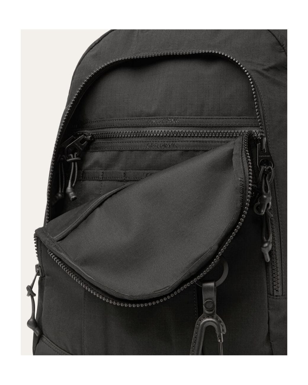 Loro Piana Gray Large Pioneer Backpack for men