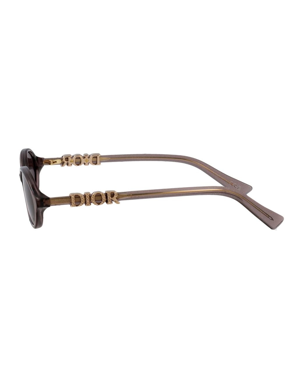 Dior White Eyewear Oval Frame Sunglasses