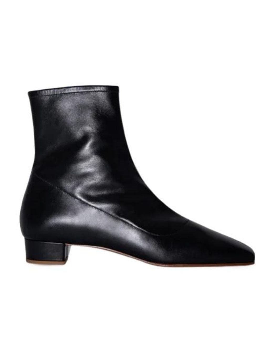By Far Black Este Leather Ankle Boots