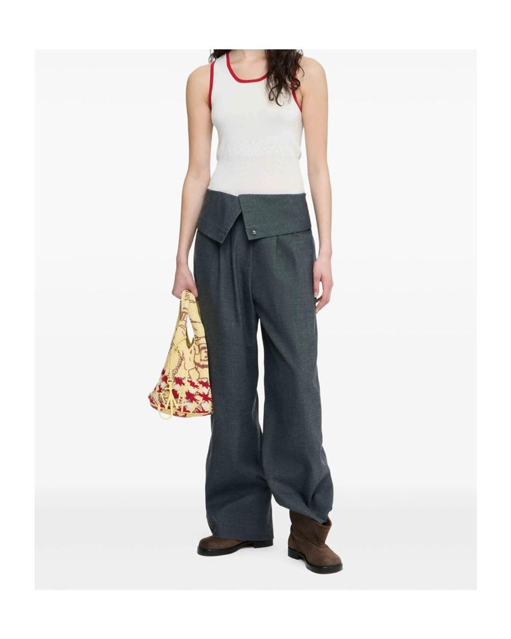 J.W. Anderson Gray Jw Anderson Fold Over Trousers