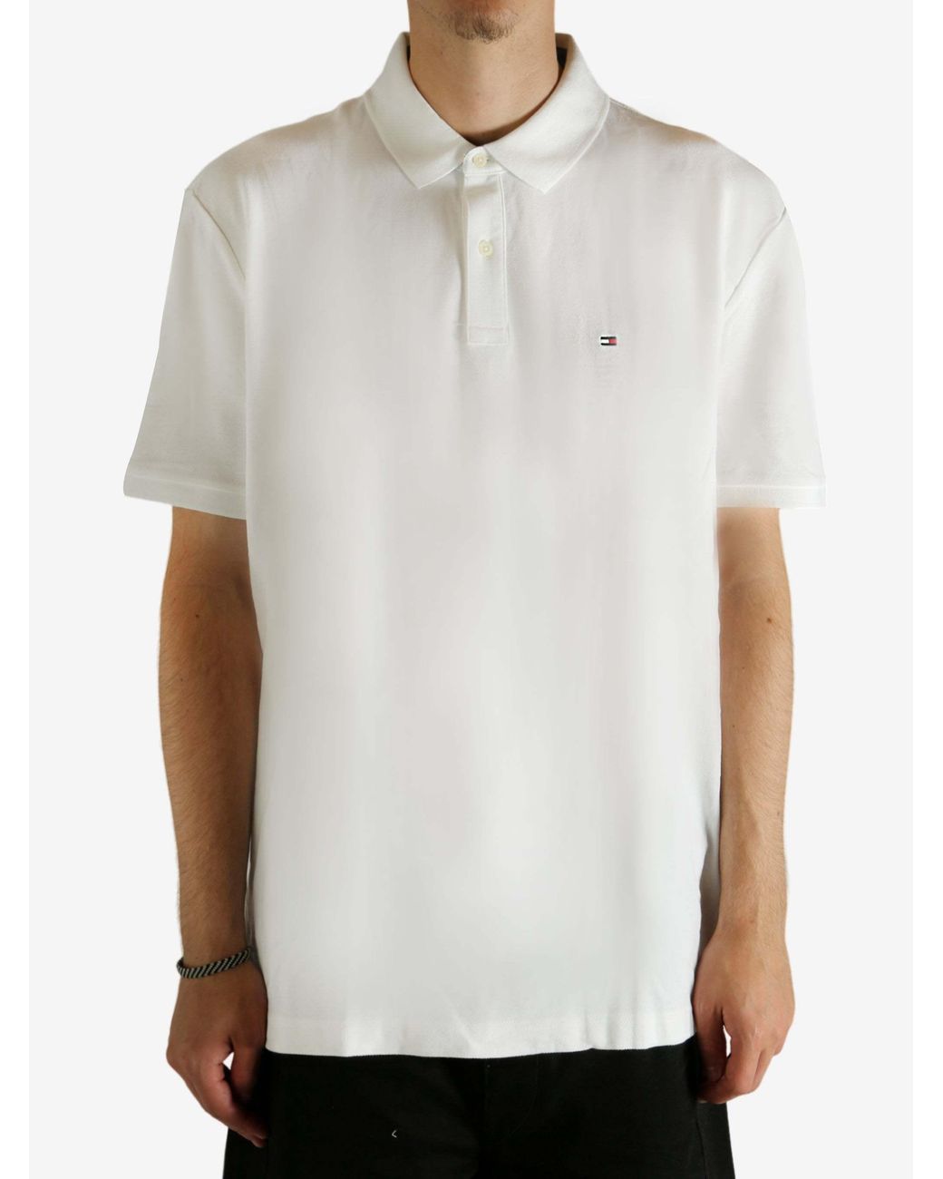 Tommy Hilfiger White Short-Sleeved Polo Shirt for men