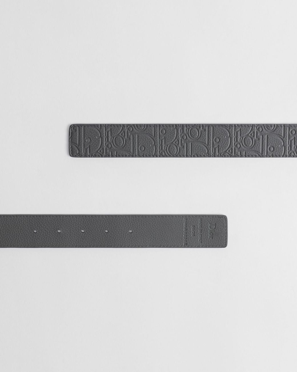 Dior White Reversible Belt Strap for men