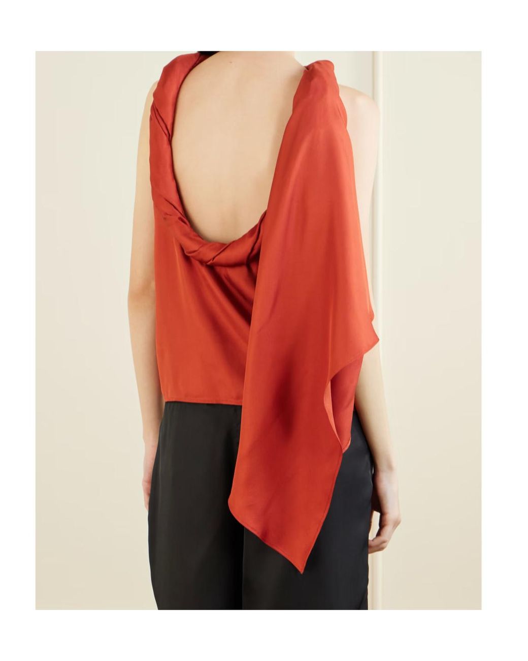 Loulou de Saison Red Wilma Draped Top