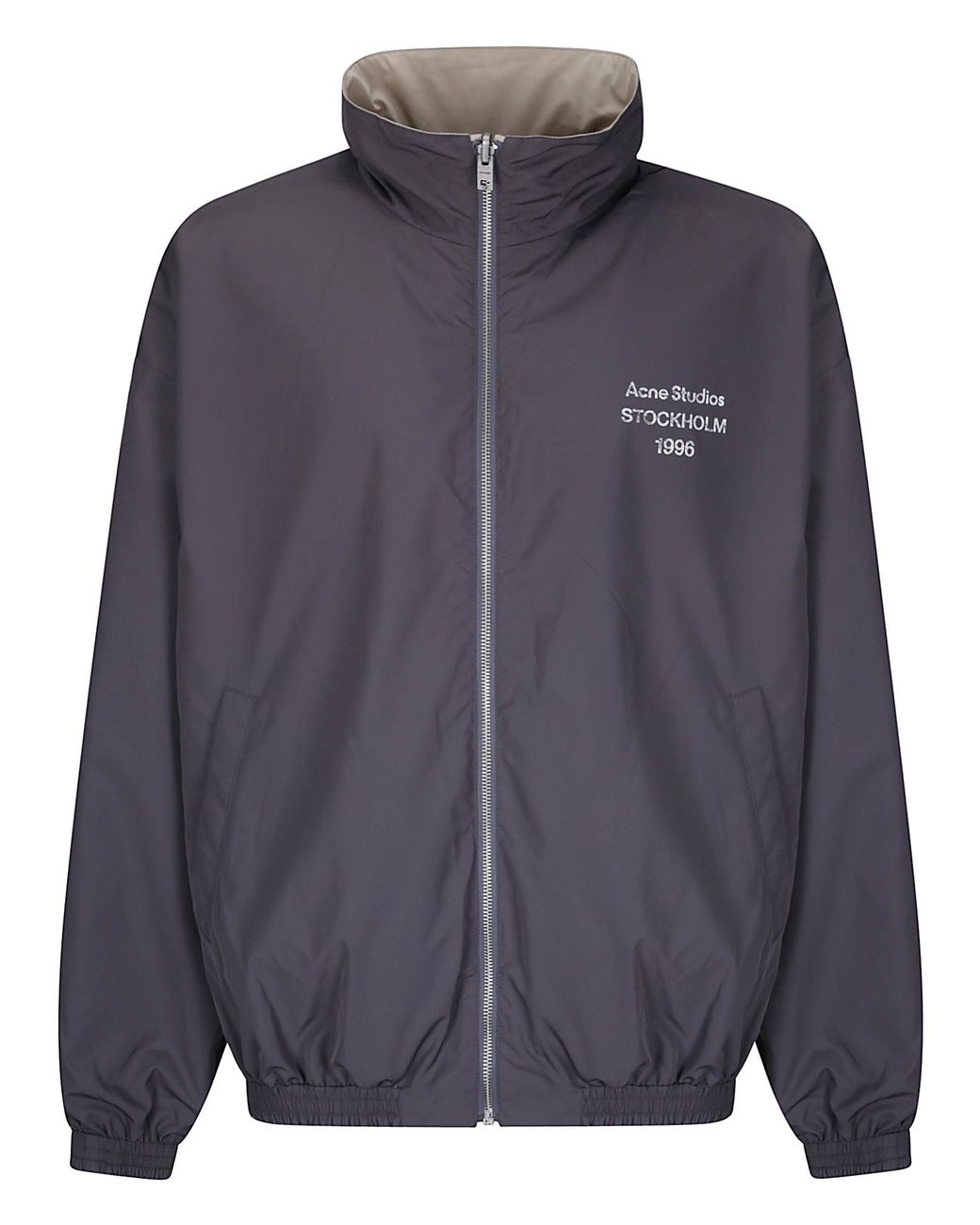 Acne Natural High Neck Zip-Up Jacket for men