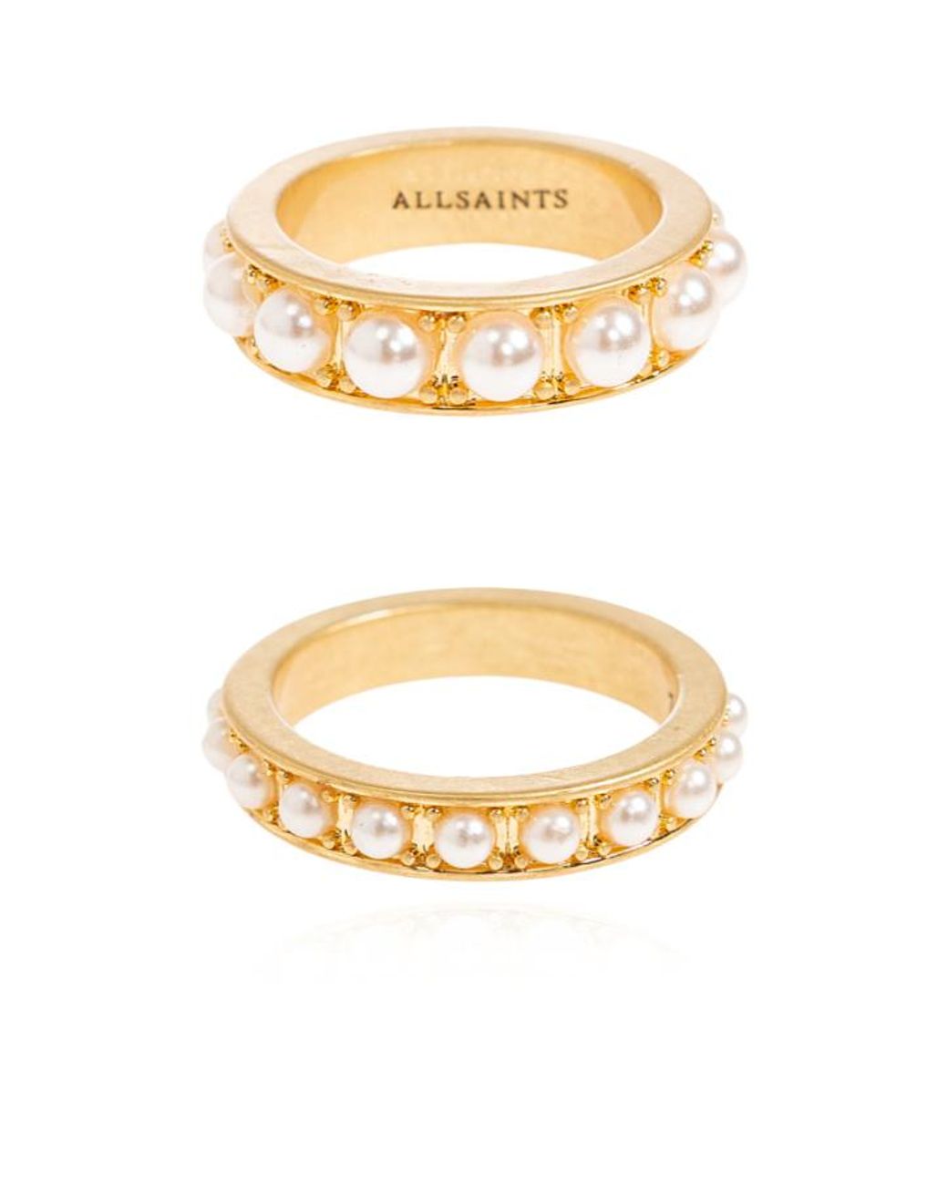 AllSaints Metallic Two Rings
