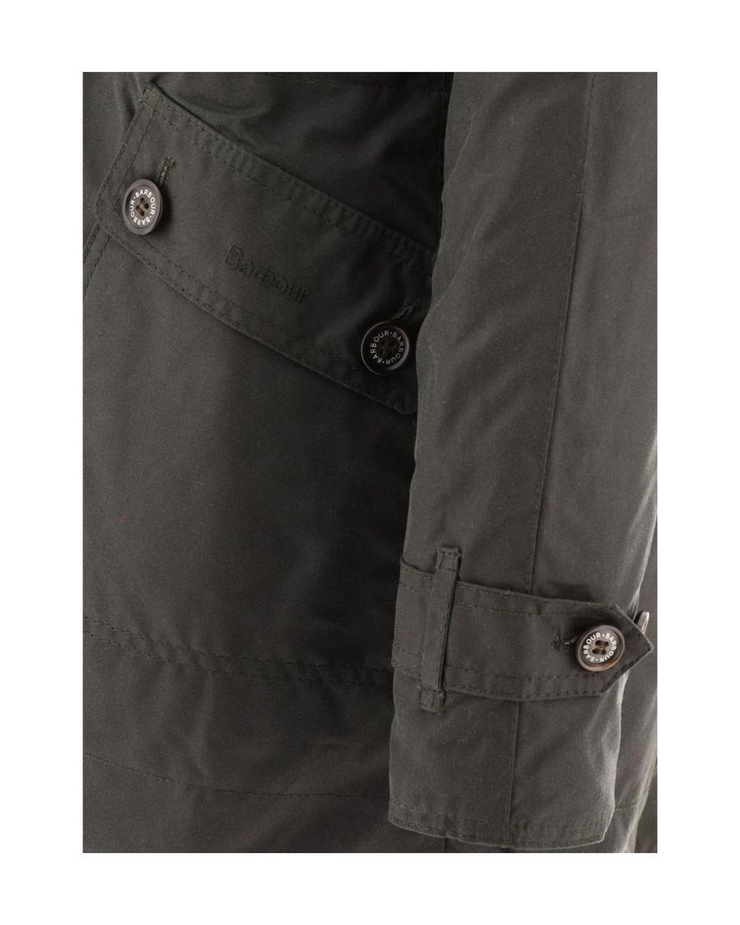 Barbour Gray Cannich Wax Hooded Parka