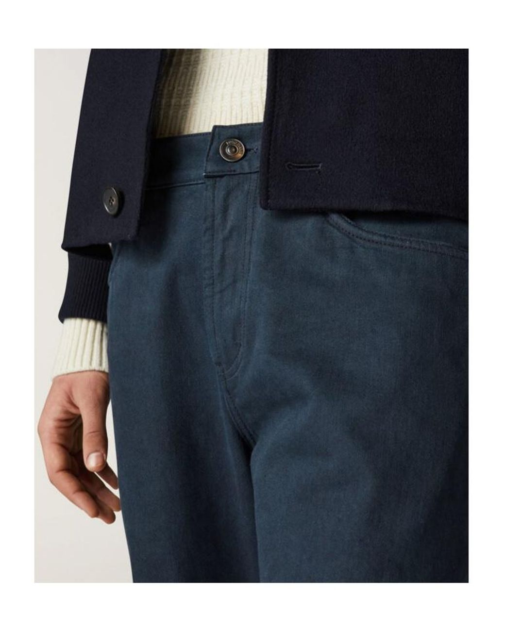 Loro Piana Blue Logo Casual Pants for men