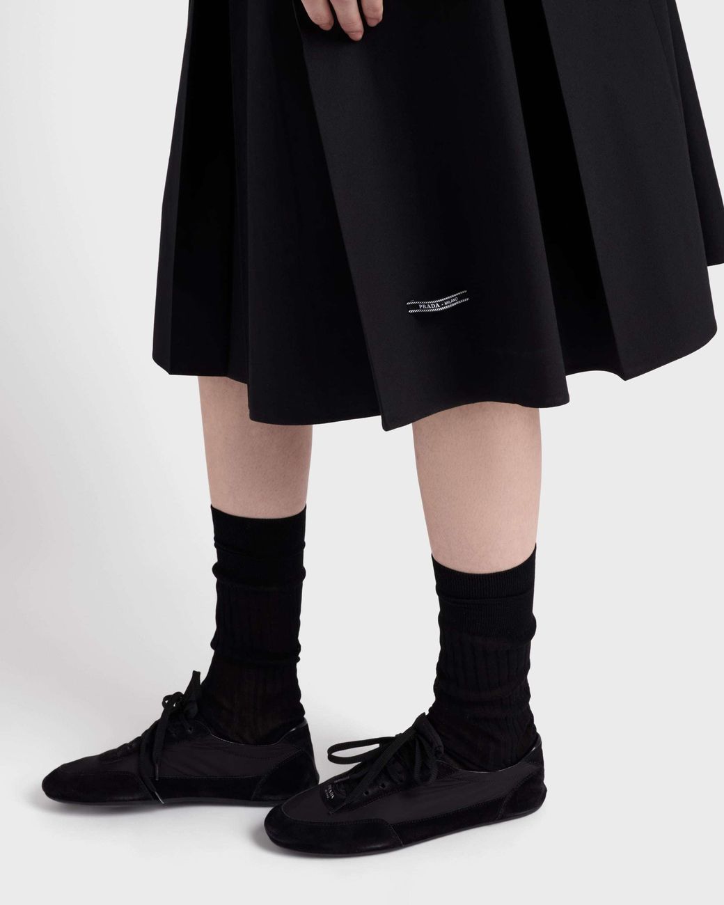 Prada Black Fit-And-Flare Sleeveless Dress