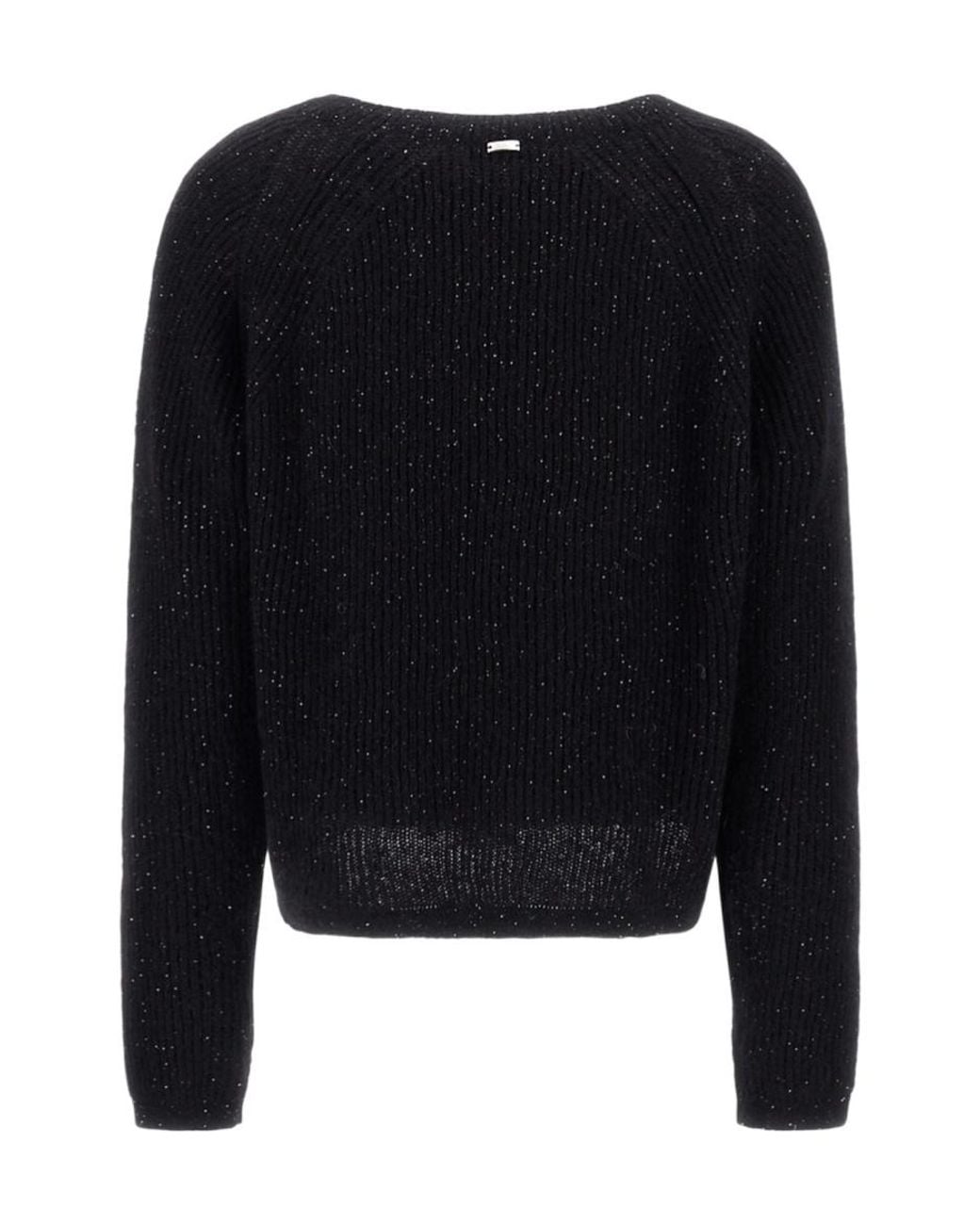 Herno Black Short Sleeve Crewneck Jumper