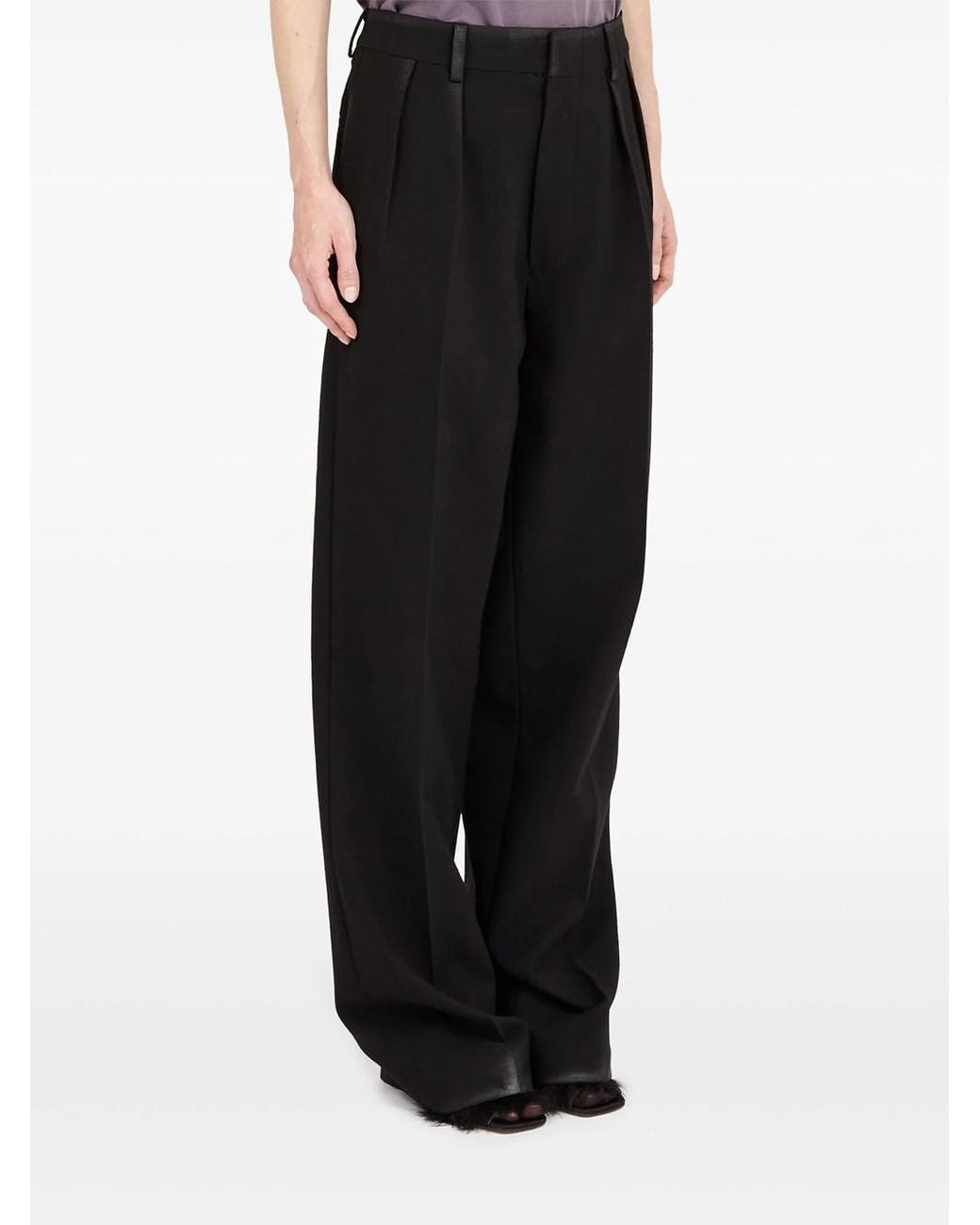 Maison Margiela Black Wide-Leg Trousers