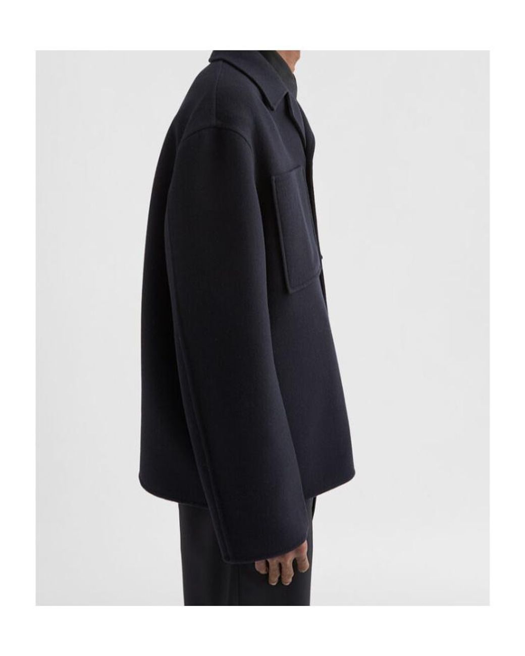 Jil Sander Blue Buttoned Shirt Jacket for men
