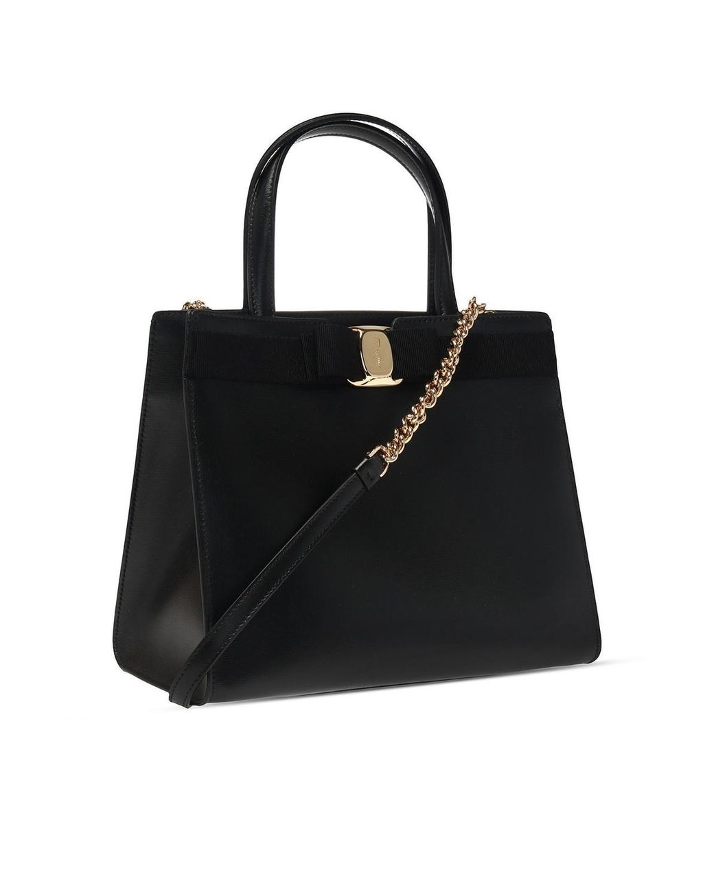 Ferragamo Black Logo Handbag