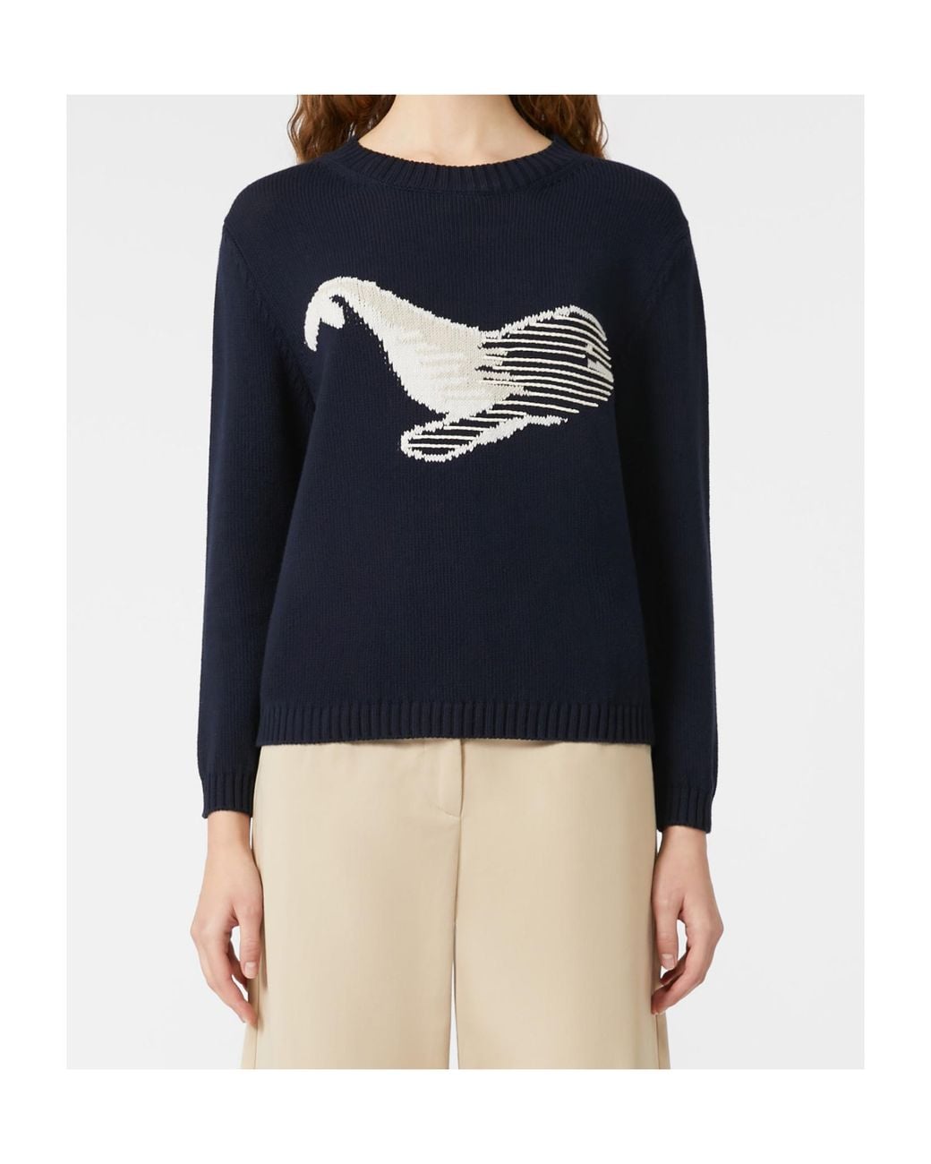Weekend by Maxmara Blue Nespola Crewneck Knitted Jumper
