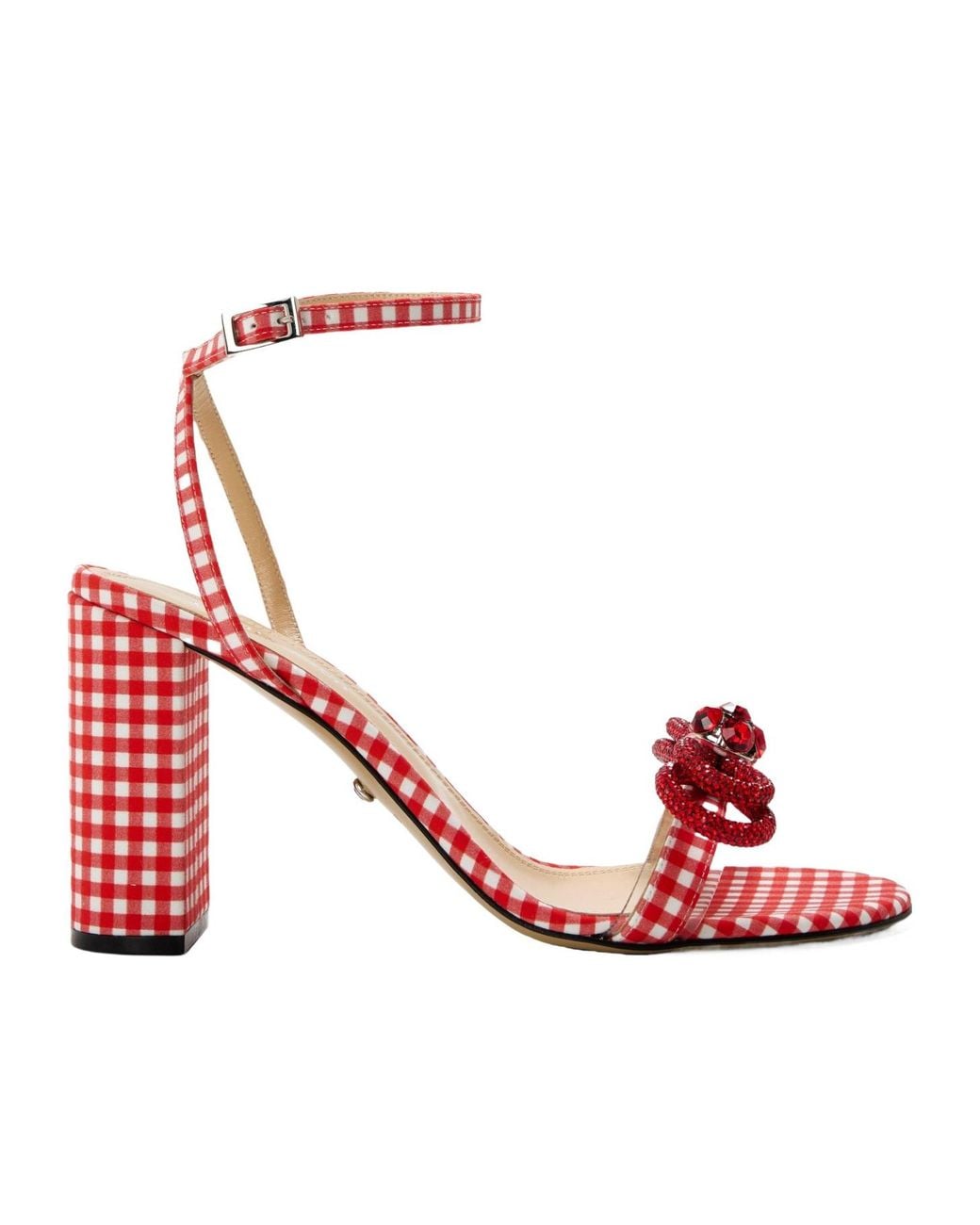 Mach & Mach Red Block Heel Court Shoes
