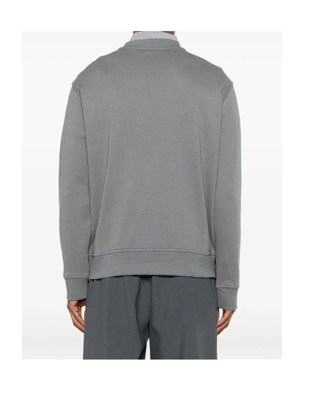 Boss White Logo Crew Neck Sweatshirt for men