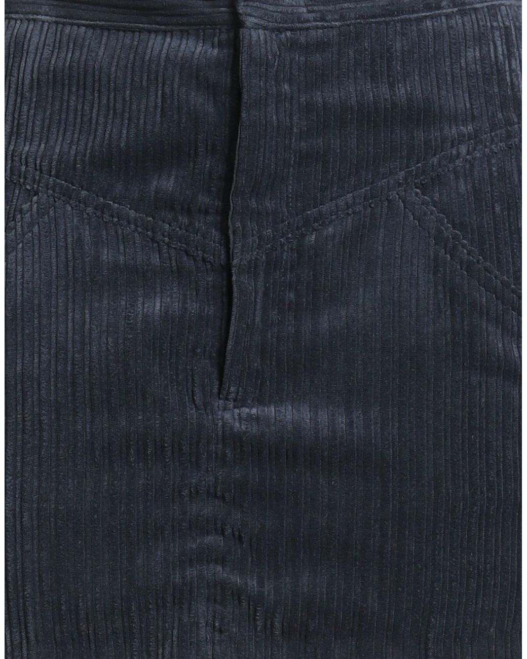 Isabel Marant Blue Minimalist Corduroy Straight Skirt