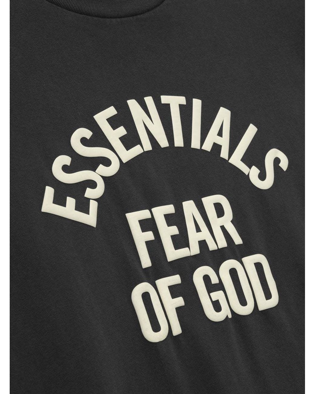 Fear Of God Black Logo Print T-Shirts