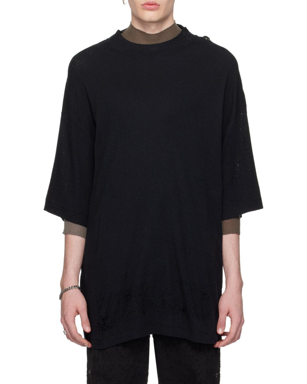 1017 ALYX 9SM Black 1017 9Sm Distressed Oversized T-Shirt for men