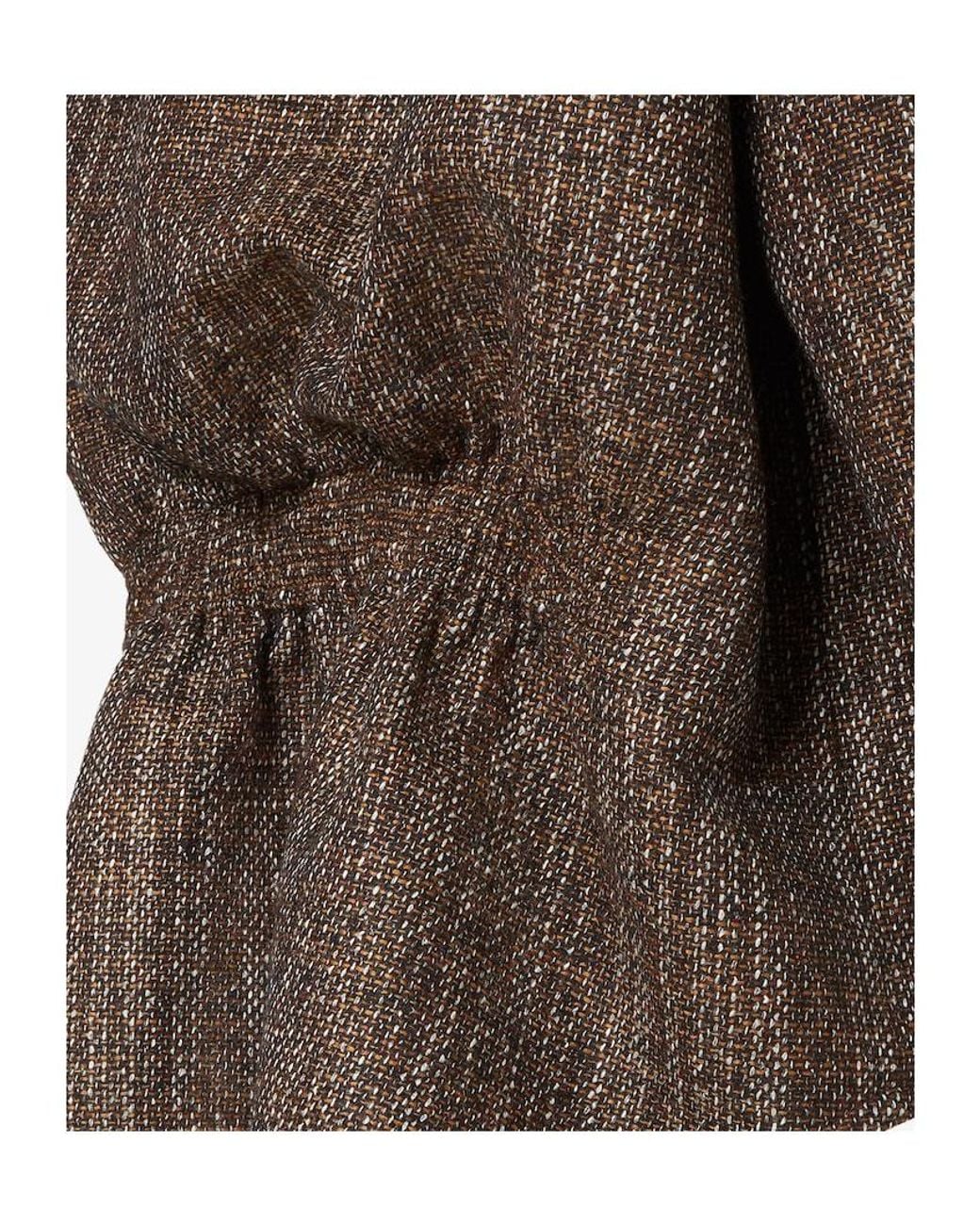Fendi Brown Alpaca And Wool Parka