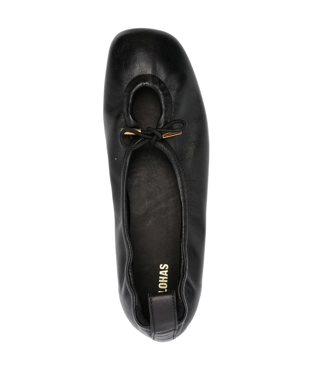 Alohas Black Rosalind Square Toe Ballet Flats