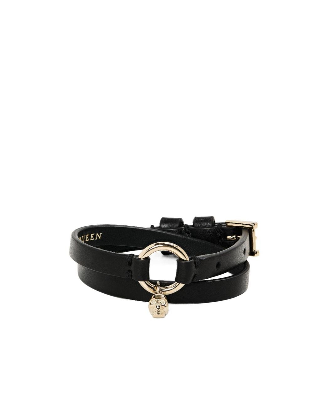 McQueen Black Doublewrap Leather
