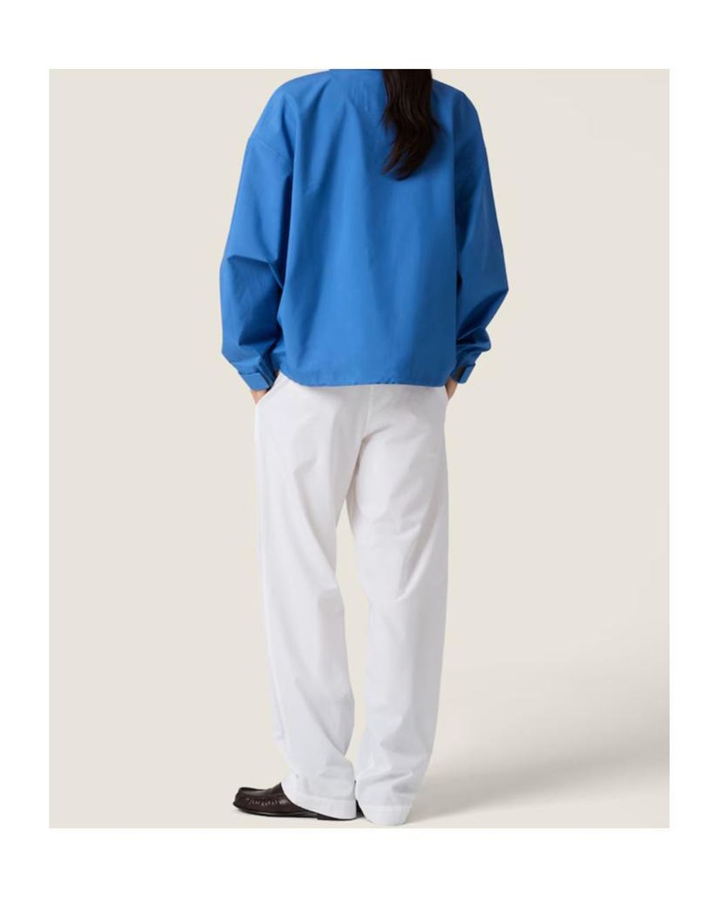Miu Miu Blue Logo-Embroidered Zipped Jacket