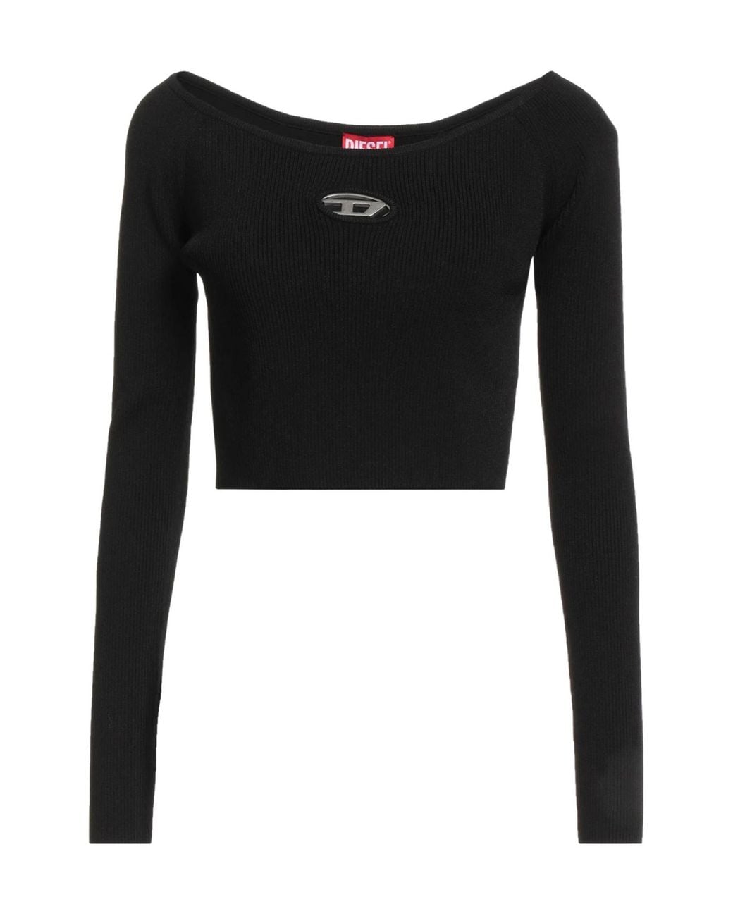 DIESEL Black Solid-Colored Knitwear