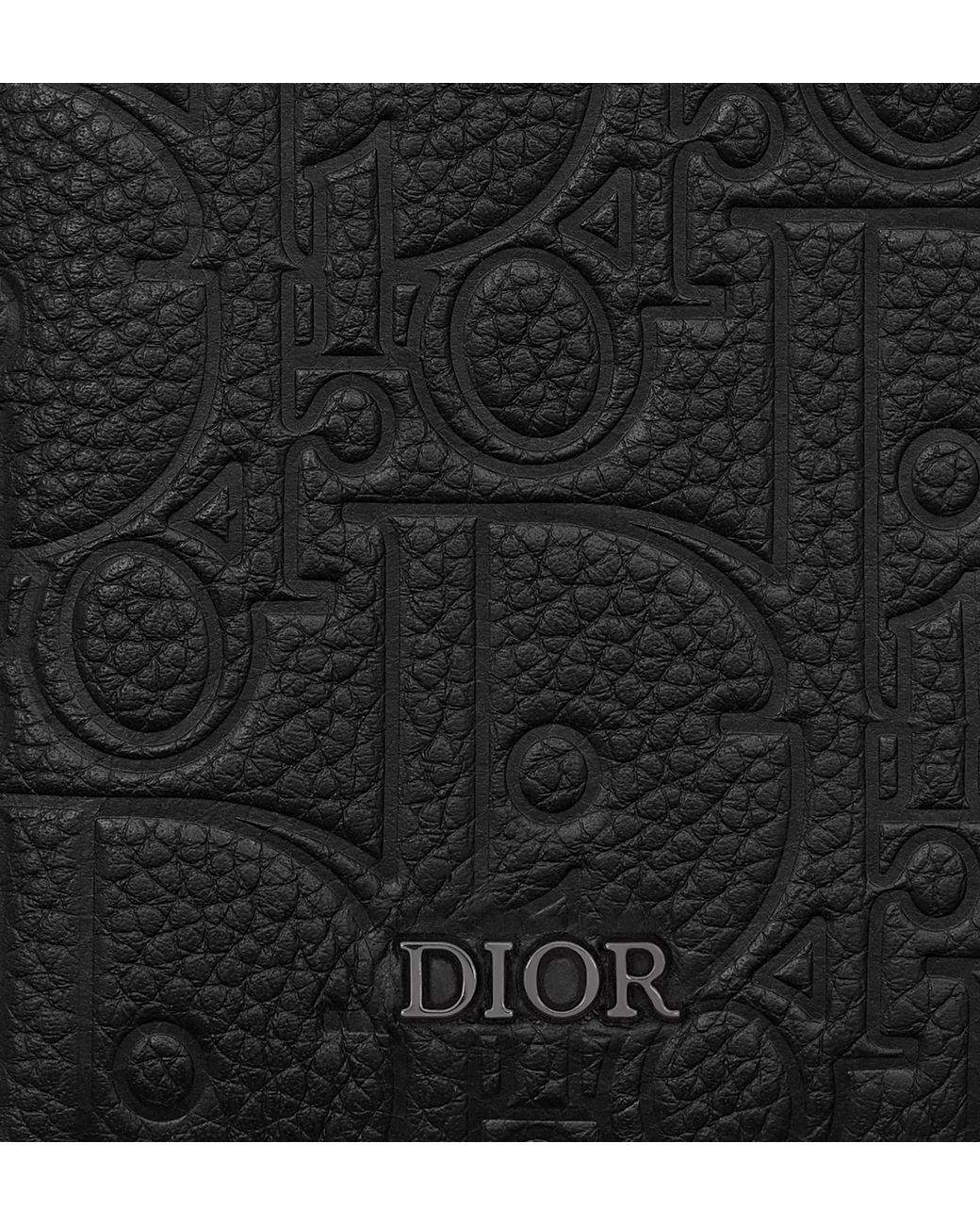 Dior Black Vertical Bifold Card Holder for men