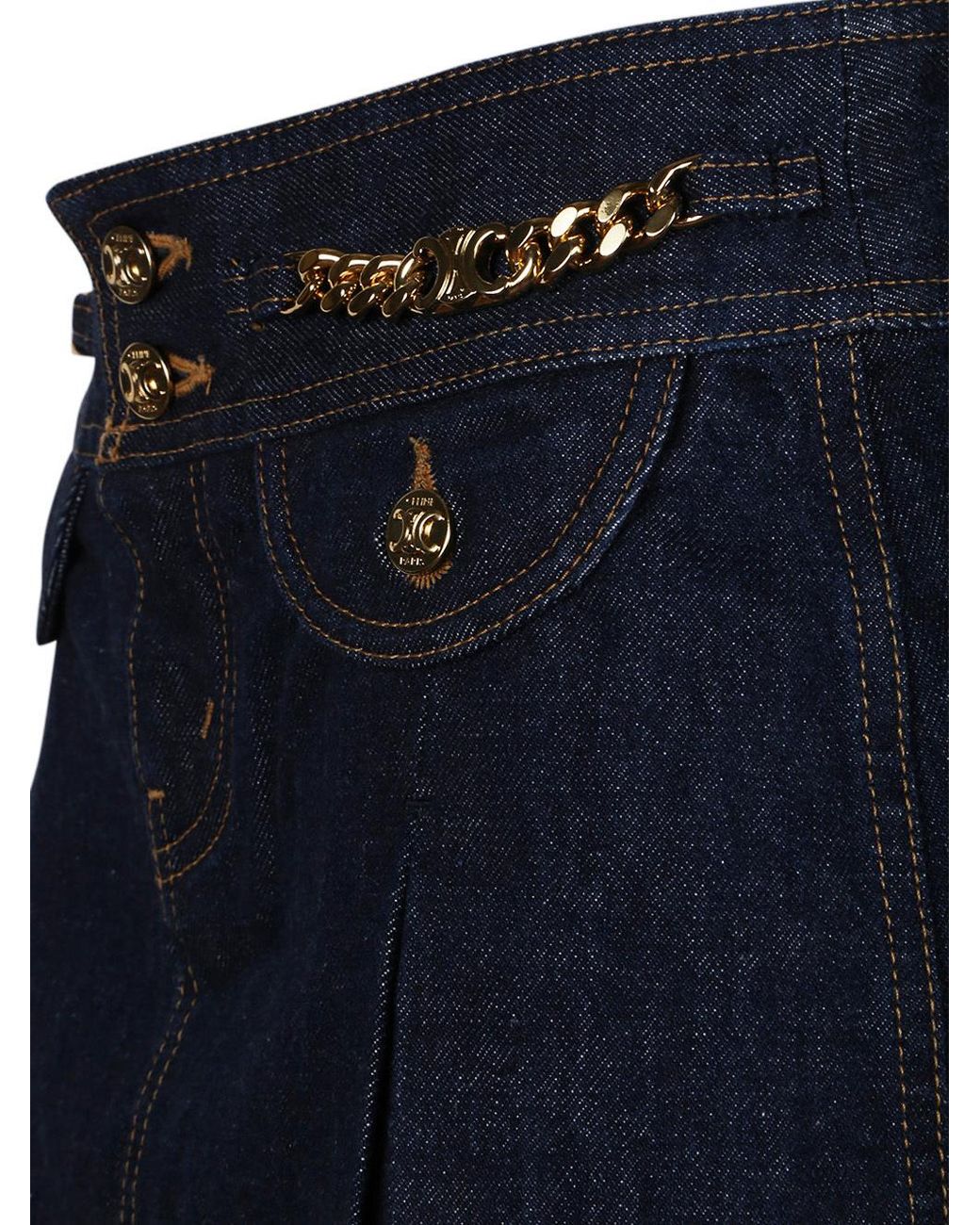 Céline Blue Mini Skirt
