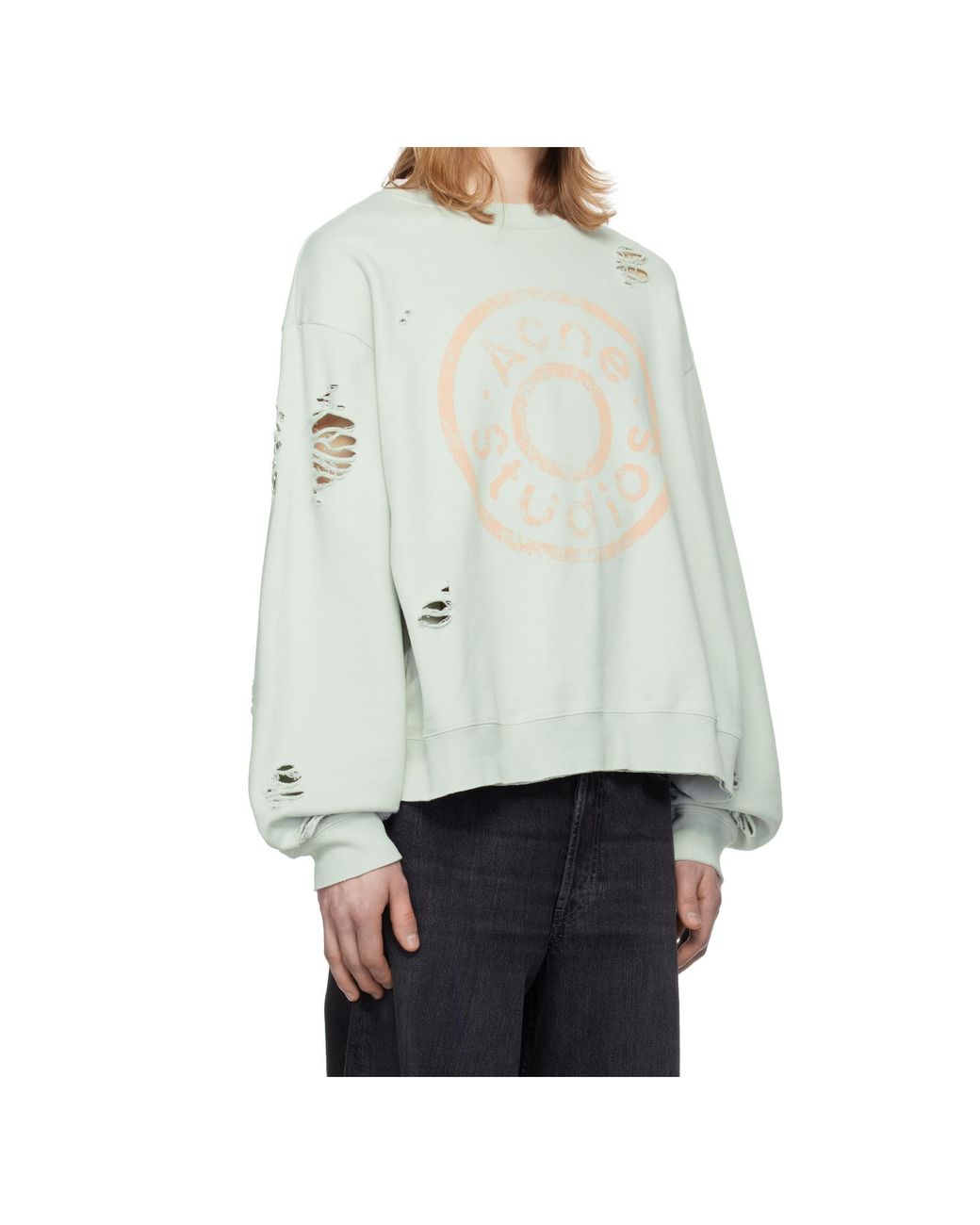 Acne White Long-Sleeved Sweater