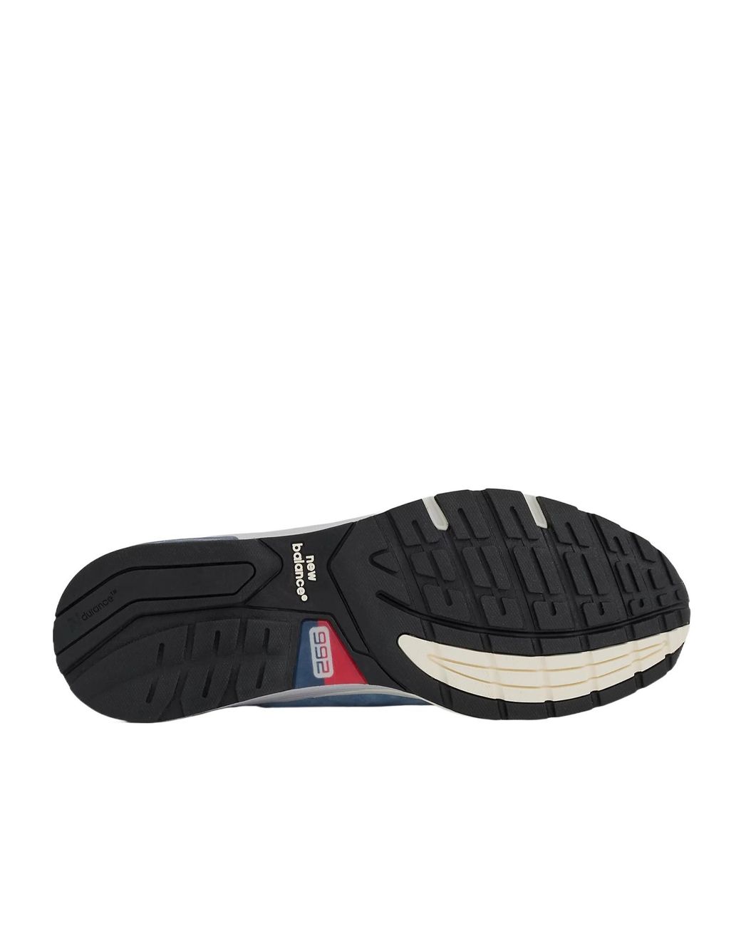 New Balance Blue 992 Logo Patch Lace-Up Sneakers for men
