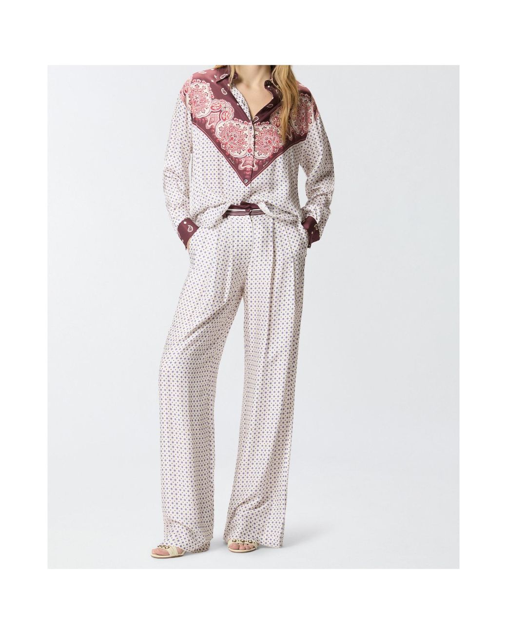 Pinko Multicolor Cher Bandana-Print Shirt