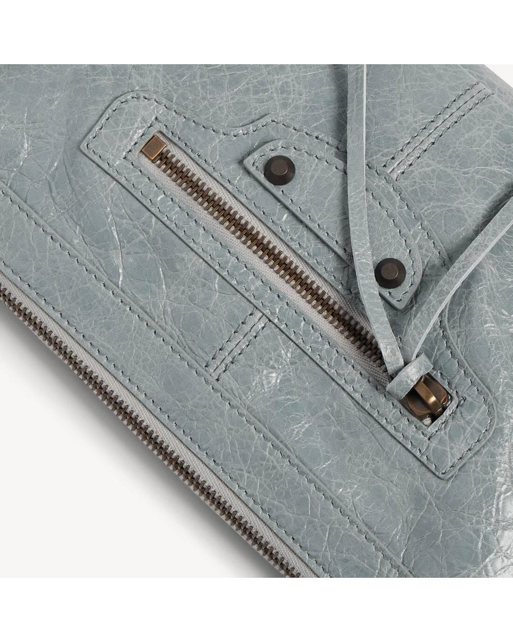 Balenciaga Gray Le City Moto Mini Shoulder Bag