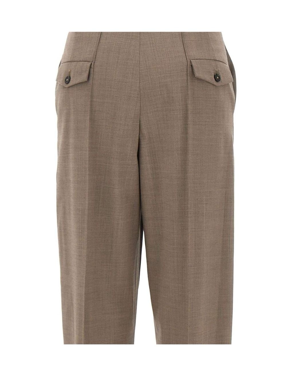 Fabiana Filippi Gray Wide-Leg Tailored Pants