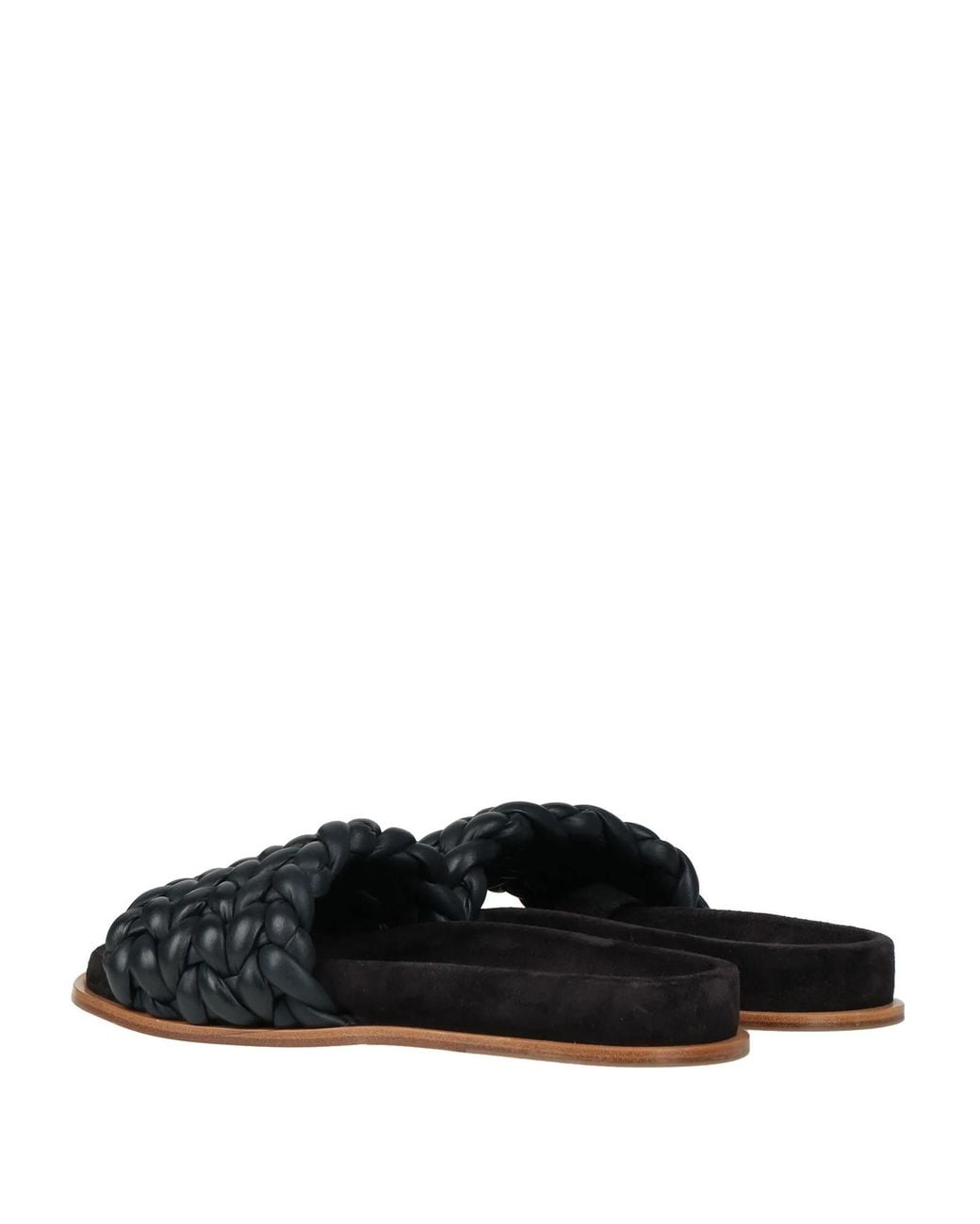 Chloé Black Minimalist Woven Leather Sandals