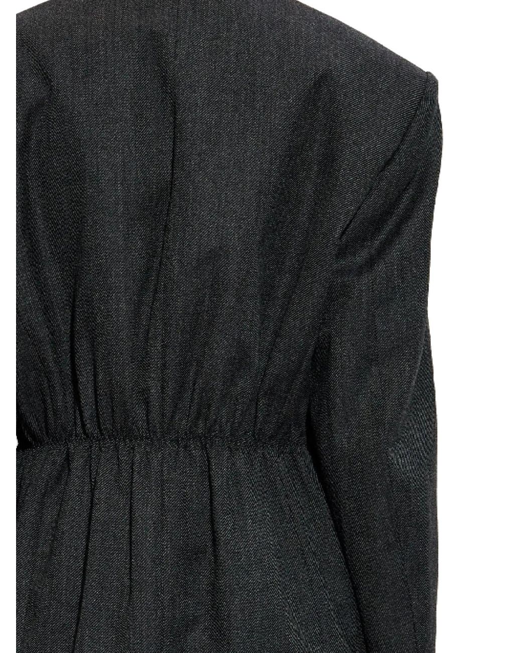 Alexander Wang Blue Single-Breasted Oversized Blazer