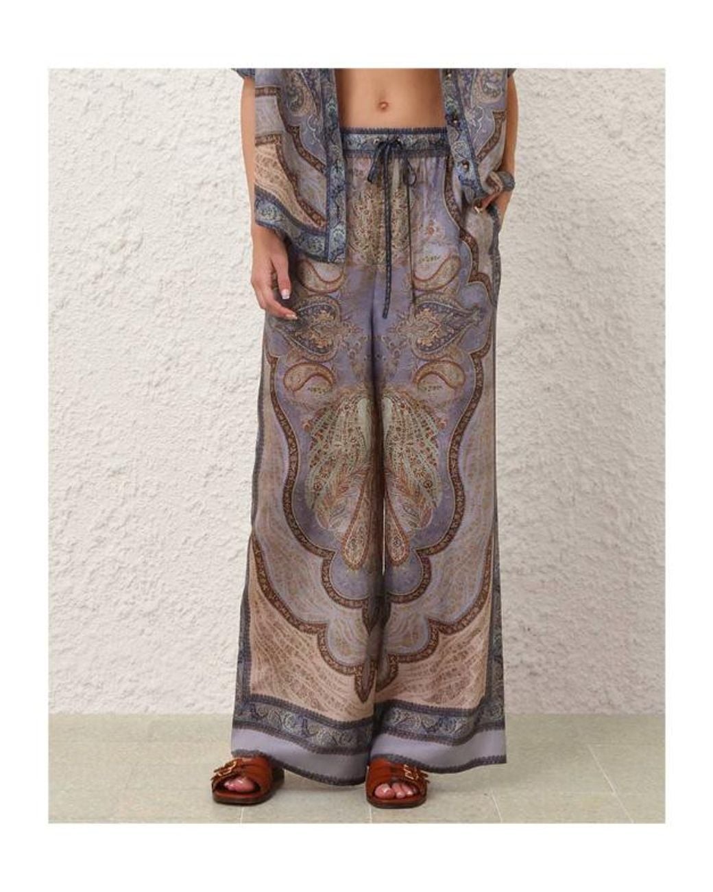 Zimmermann Purple Wide Trousers