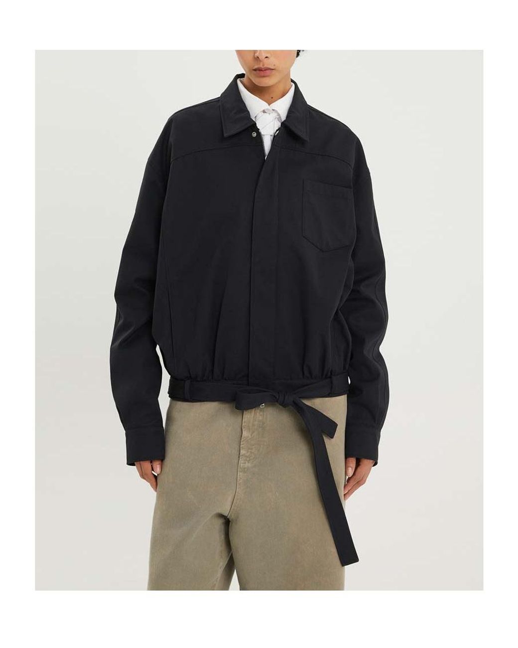 1989 STUDIO Black Belted Shirt Jacket