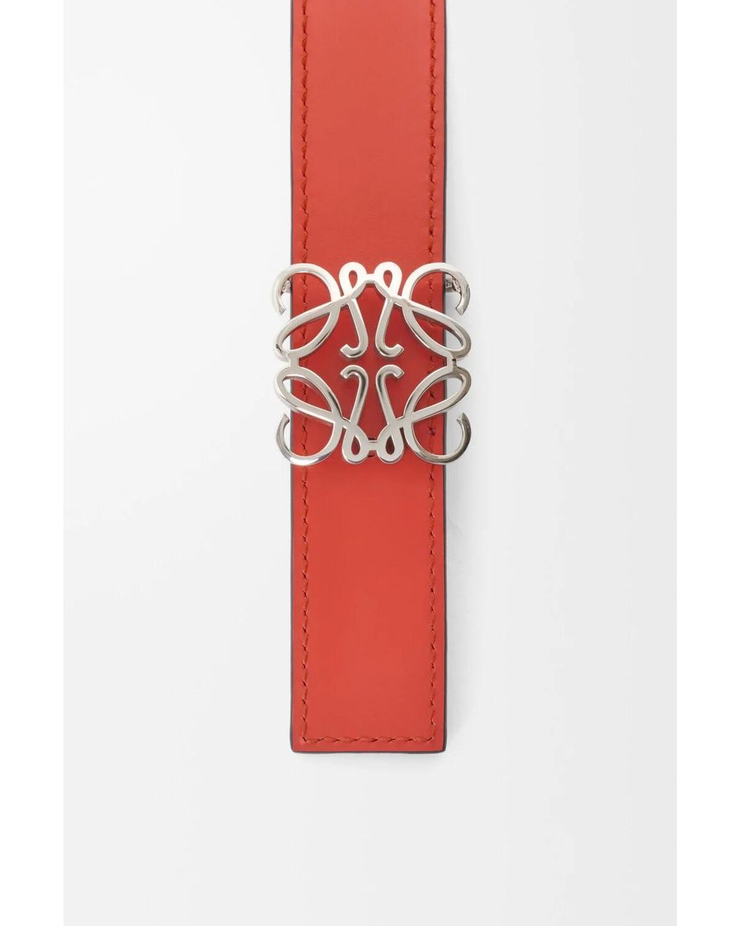 Loewe White Anagram Reversible Belt
