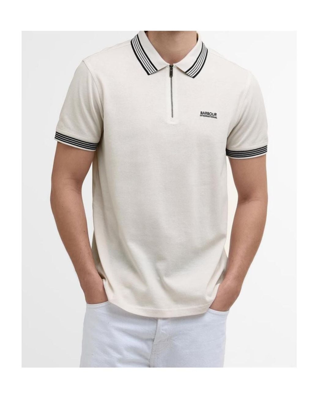 Barbour White Upham Polo Shirt for men