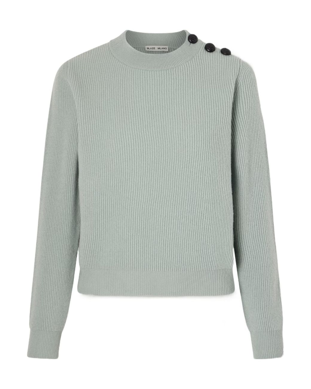 Blazé Milano Gray Racka Ribbed-Knit Wool And Cashmere-Blend Sweater