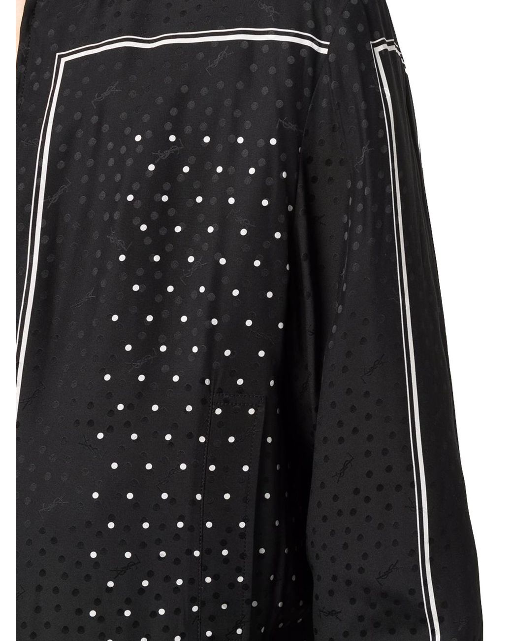 Saint Laurent Black Polka-Dot Pattern Bomber Jacket for men