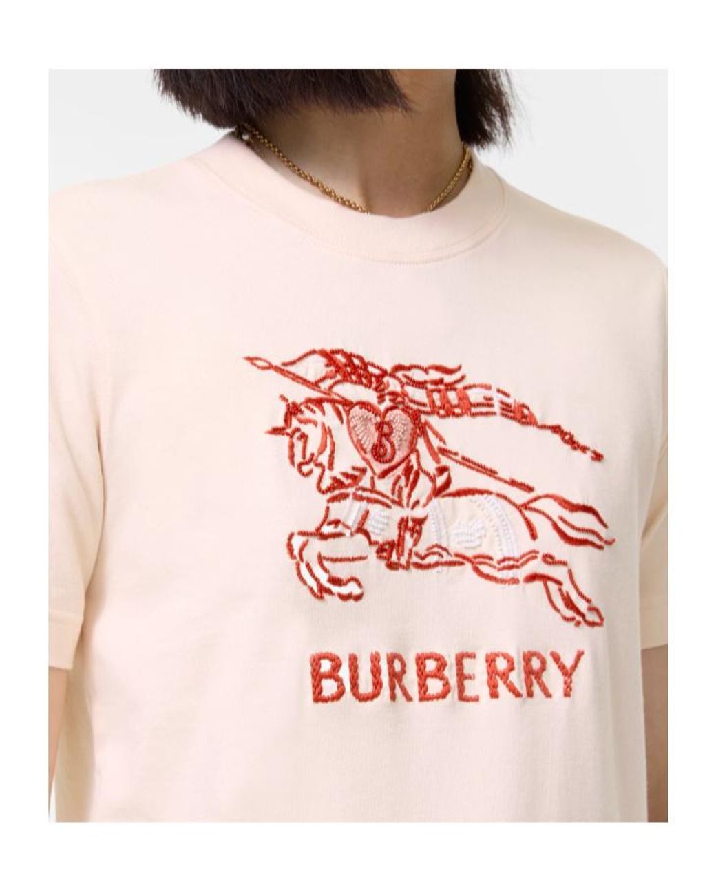 Burberry Pink Heart Knight T-Shirt